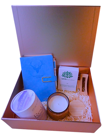 Ultimate comfort care Wellness Gift Box – Tea, Candle, affirmation card & More