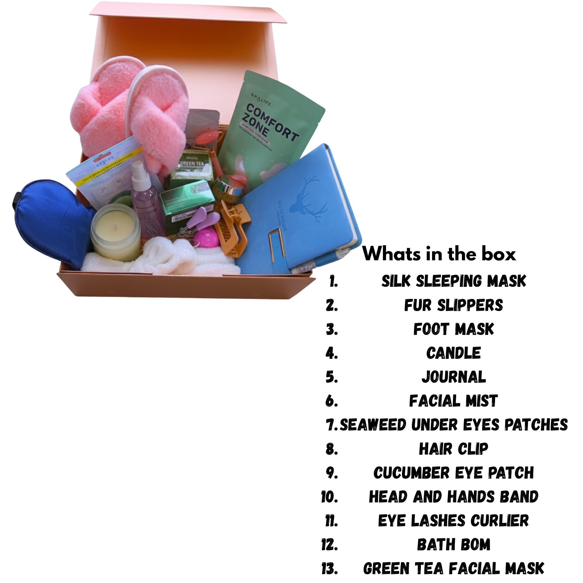 Skincare Self-Care Essentials Set | Silk Mask, Candle & Spa Accessories