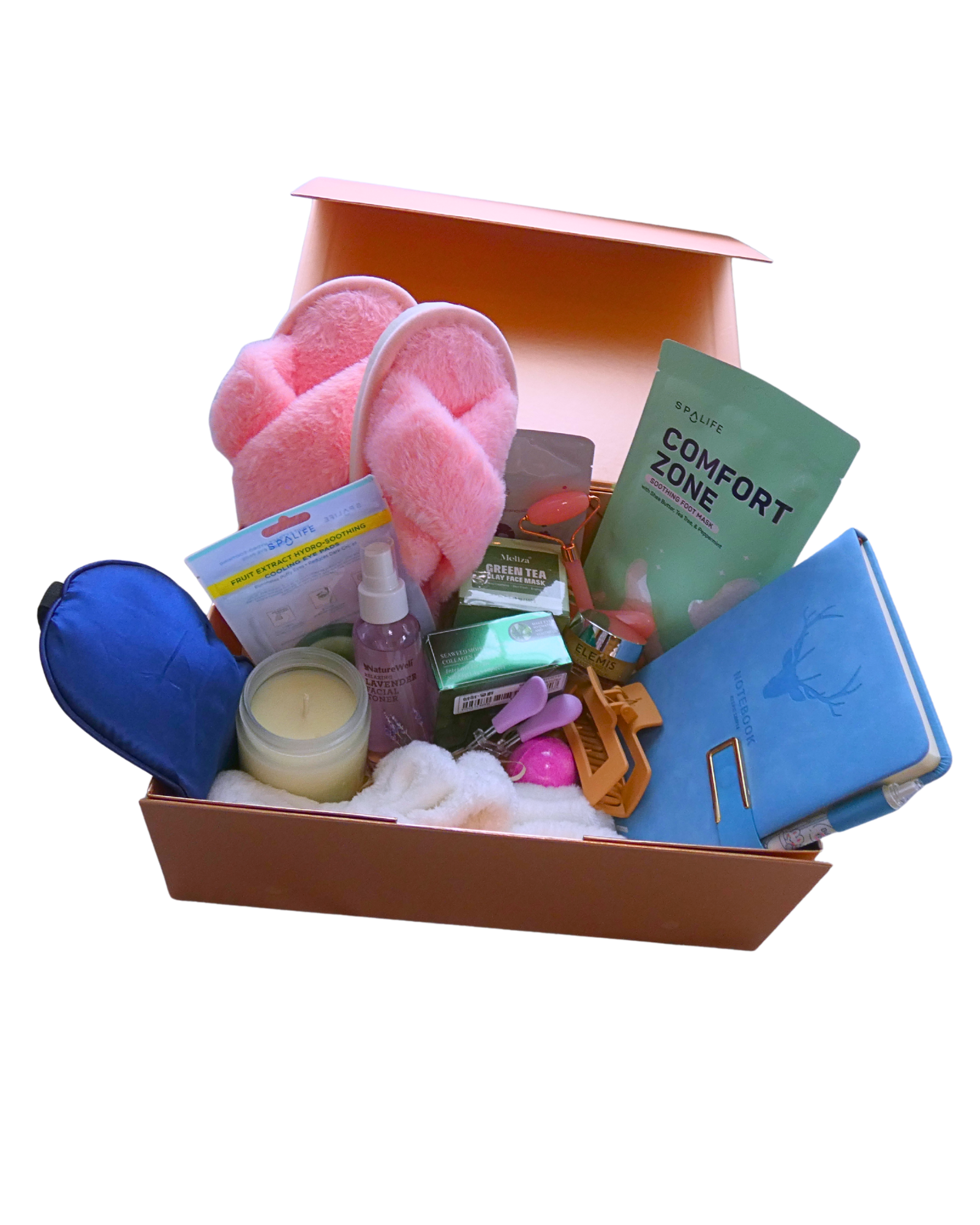 Skincare Self-Care Essentials Set | Silk Mask, Candle & Spa Accessories