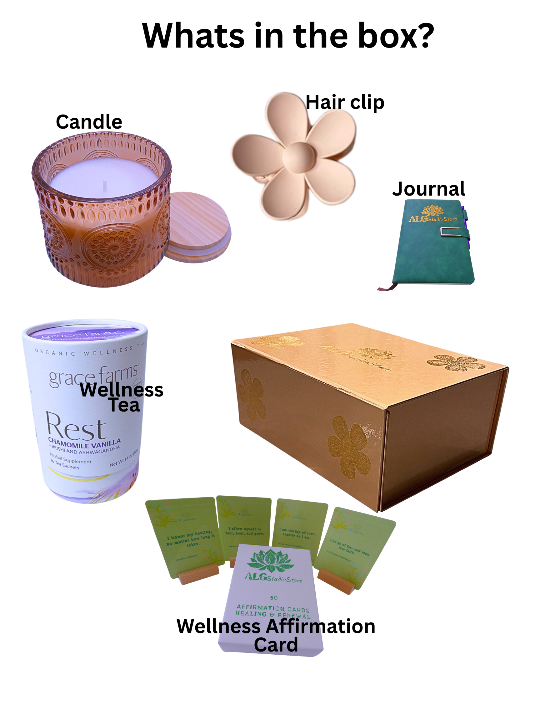 Ultimate comfort care Wellness Gift Box – Tea, Candle, affirmation card & More