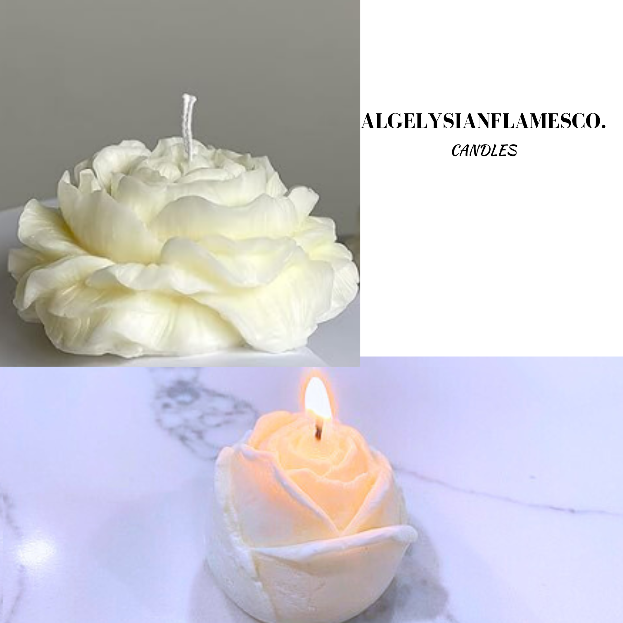 Peony Rose Candle Gift Set – Natural Soy Wax | Luxury Floral Scented Gift Box by ALGelysianFlamesCo