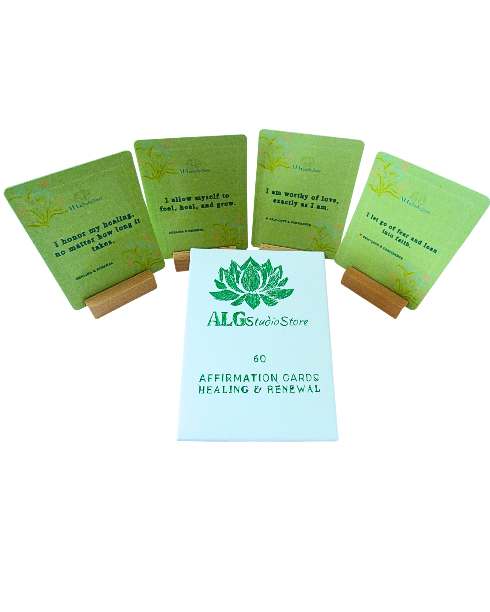 Self-Care Wellness Affirmation Cards | 60 Daily Quotes