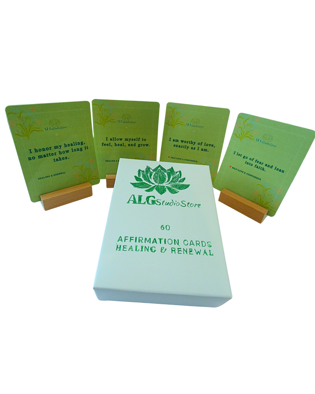 Self-Care Wellness Affirmation Cards | 60 Daily Quotes