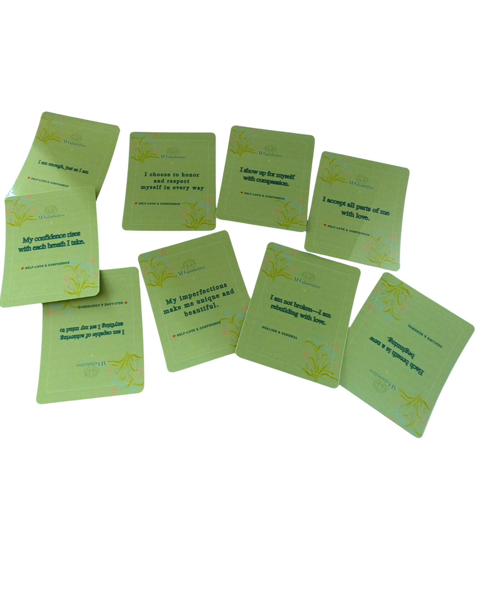 Self-Care Wellness Affirmation Cards | 60 Daily Quotes