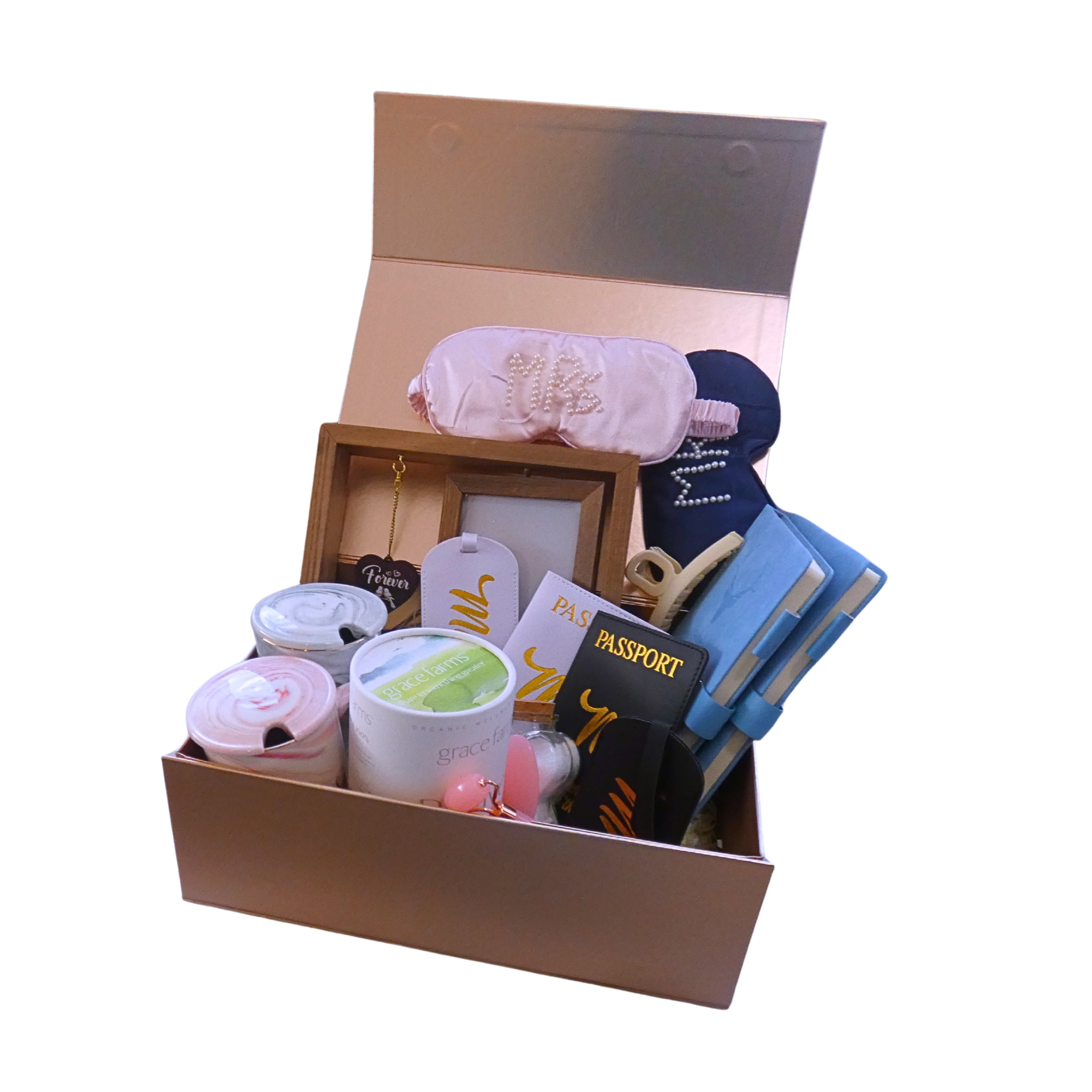 Personalized Newlywed Wellness Self-Care Gift Box for Honeymoon Travel - PRE-ORDER