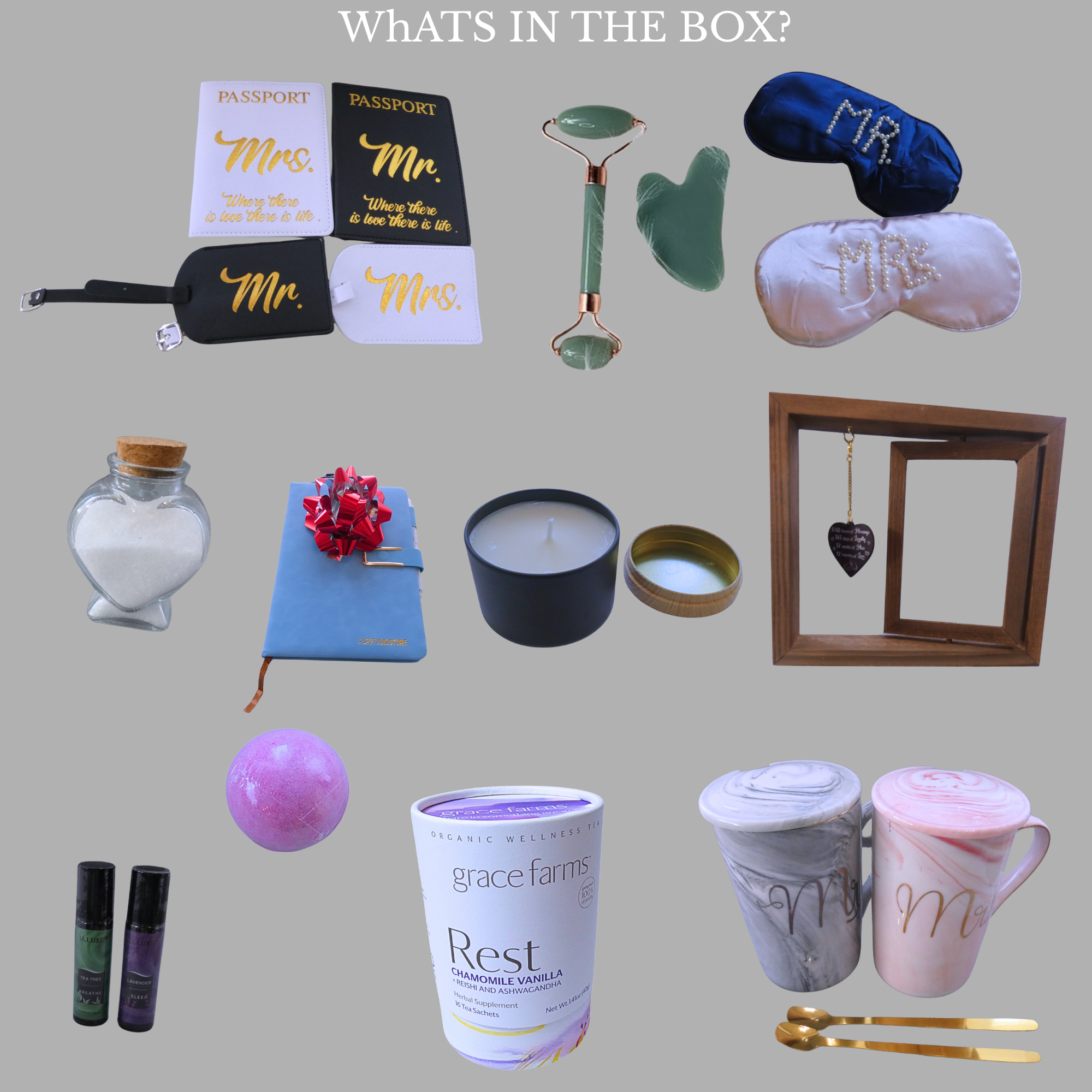 Personalized Newlywed Wellness Self-Care Gift Box for Honeymoon Travel - PRE-ORDER