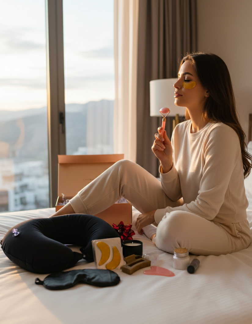 Luxury Wellness Self-Care Travel Gift Set – Relaxation Essentials Holiday Gift