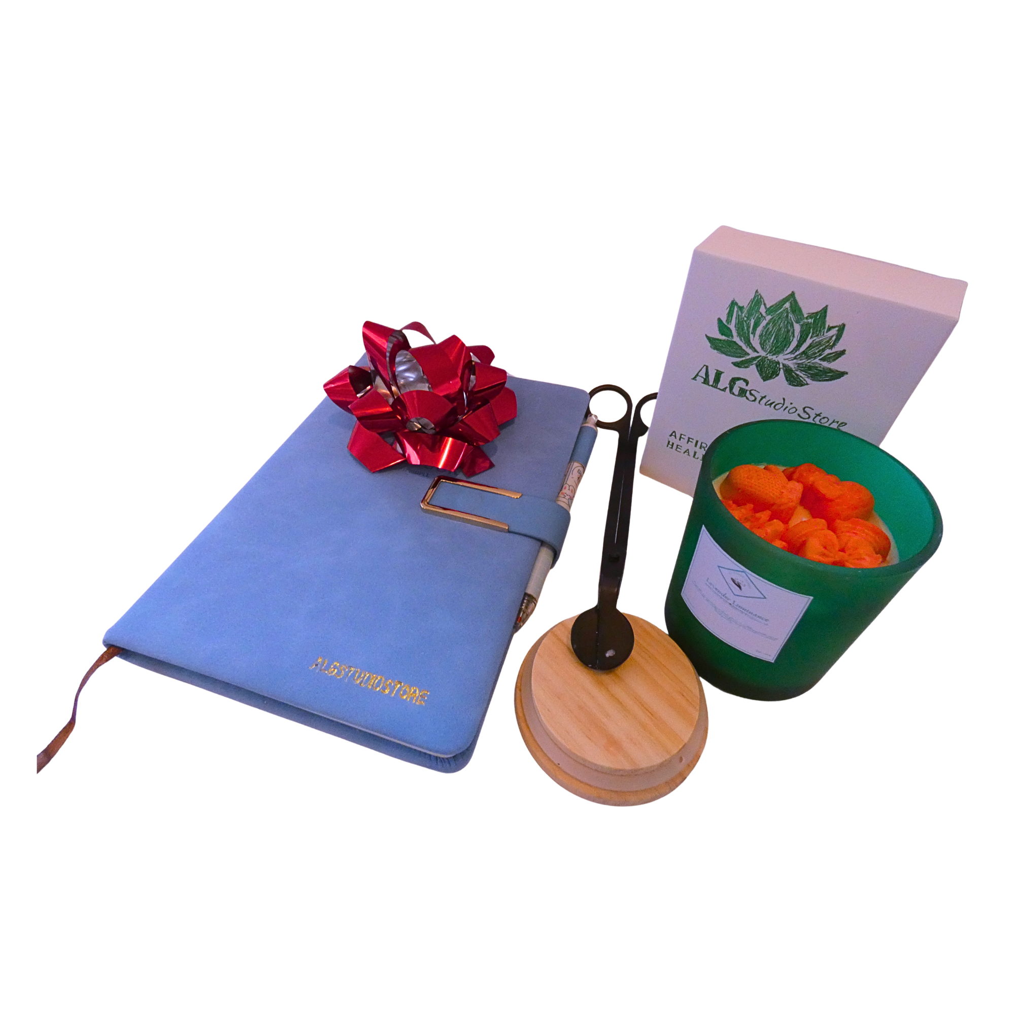 Holiday Wellness Gift Box – Self-Care Journal, Affirmations & Eco-Candles