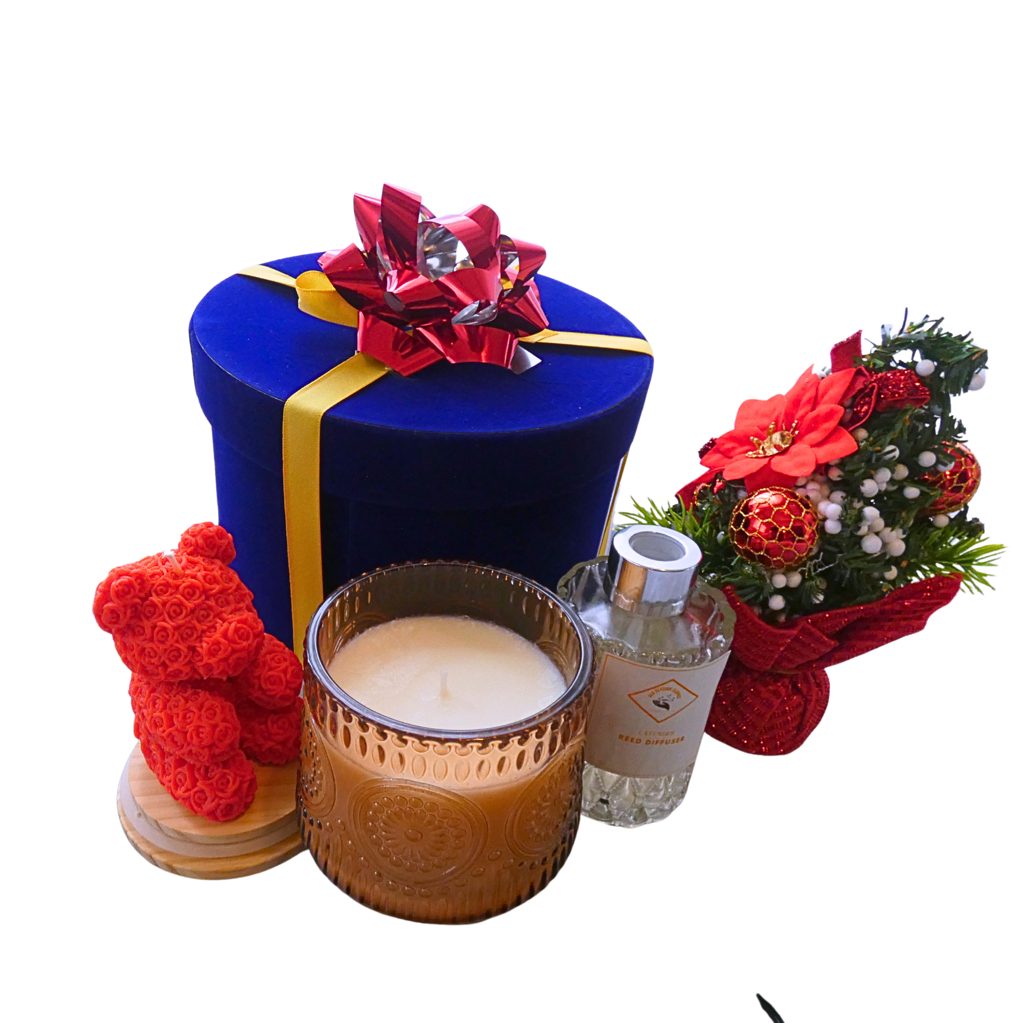 Premium Luxury Holiday Gift Set – Candles, Teddy & Tree