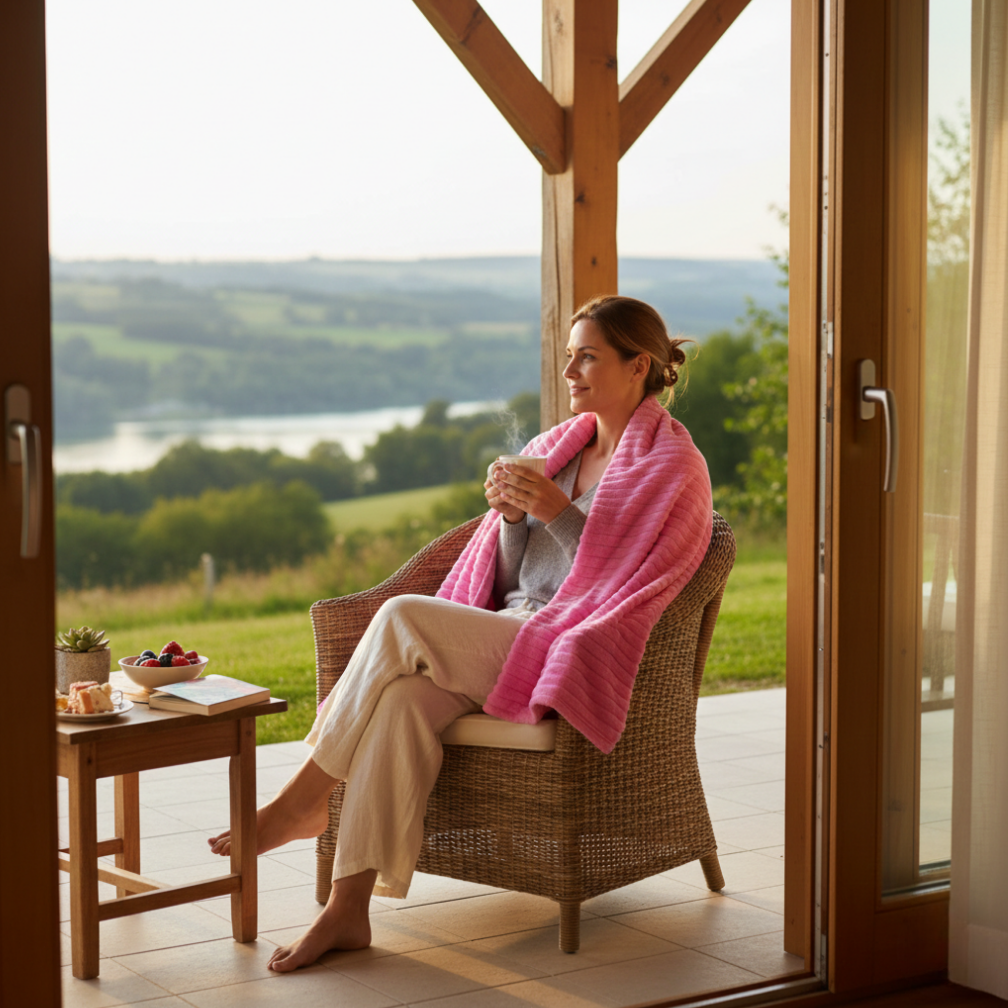 Luxury Women’s Wellness Retreat Kit – Tea, Affirmation, Candle, Sleep Mask & Journal