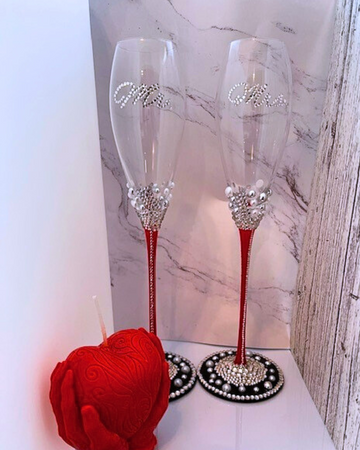 Personalized Champagne Glass – Wedding, Anniversary & Gift